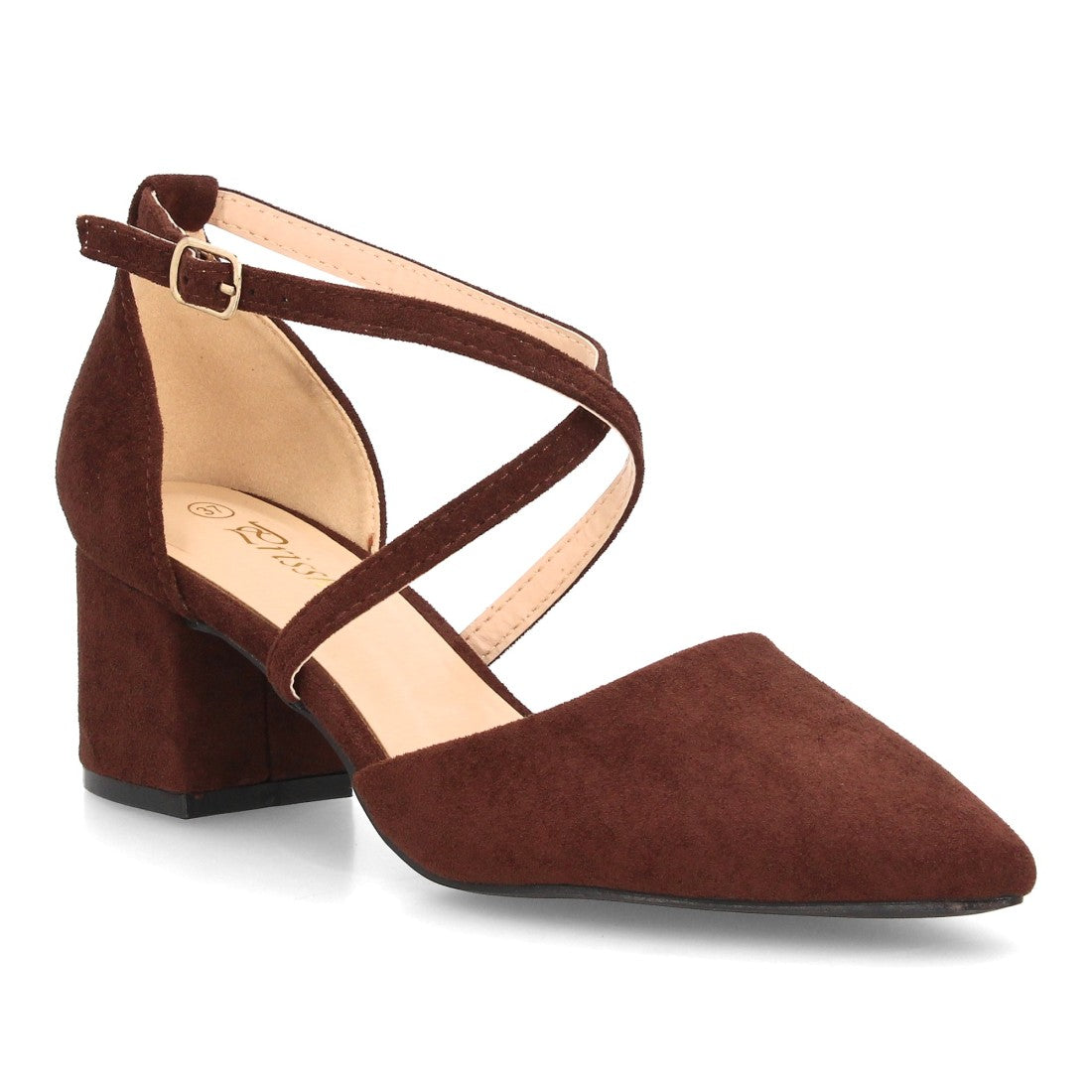 Zapato de Tacón Bloque con Tiras Cruzadas – Varios Colores YK531