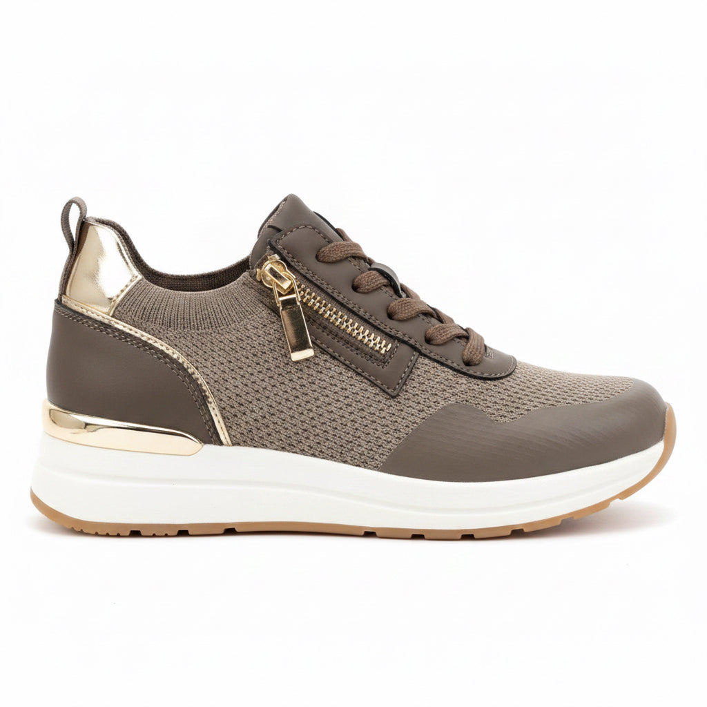 Deportiva Mujer Cuña Confort con Cremallera 2 Colores M565