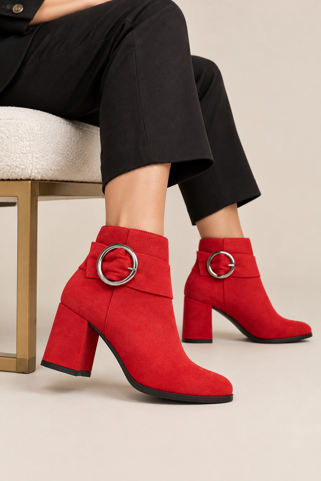 🔥 ÚLTIMAS TALLAS 🔥Botín Rojo de Tacón  2129W