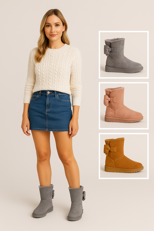 Bota NEREA de Invierno con Lazo Suave Comodidad y Estilo
UG-08