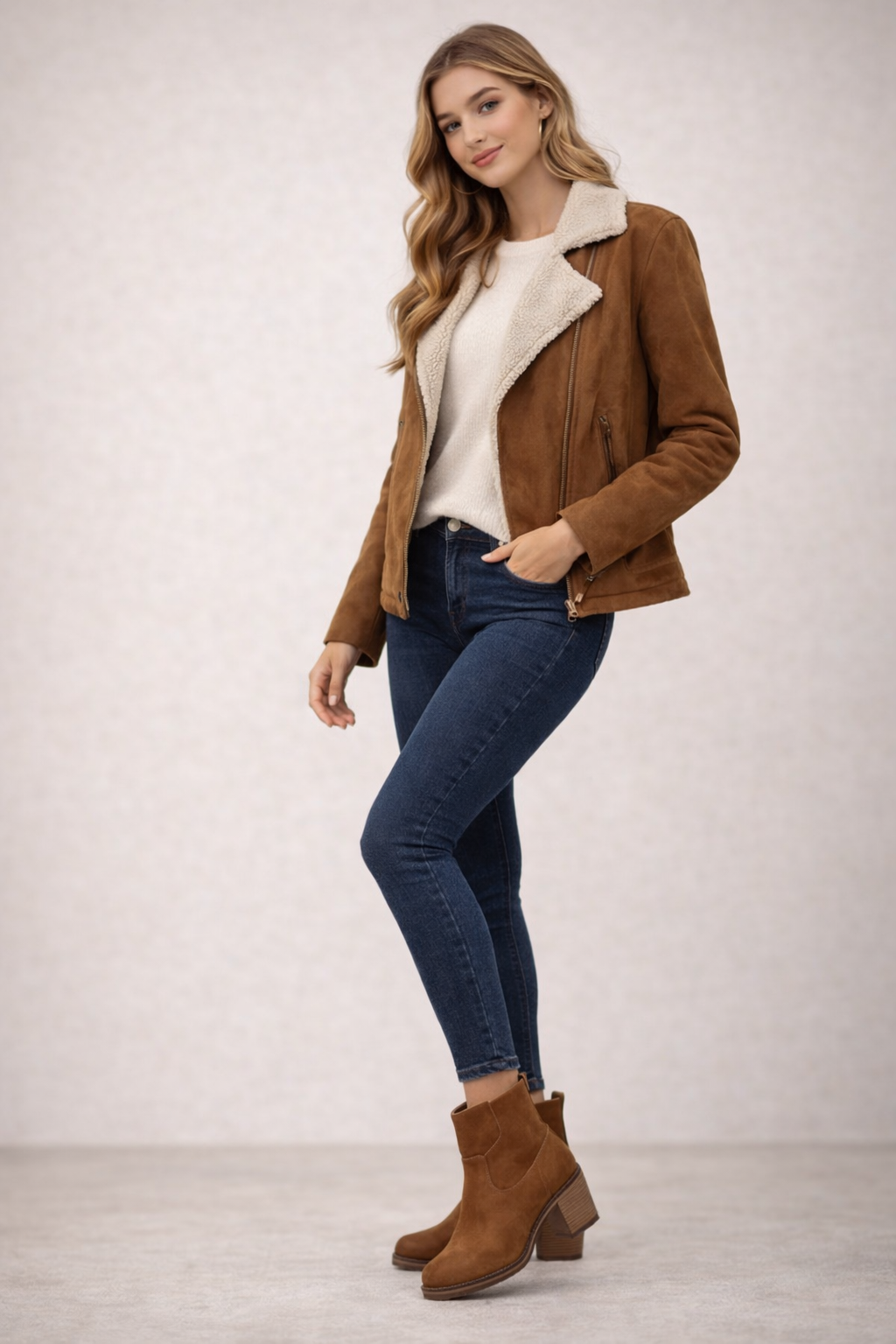 Botín Camel Clásico con Tacón Medio – Elegante y Súper Combinable
 JF9011