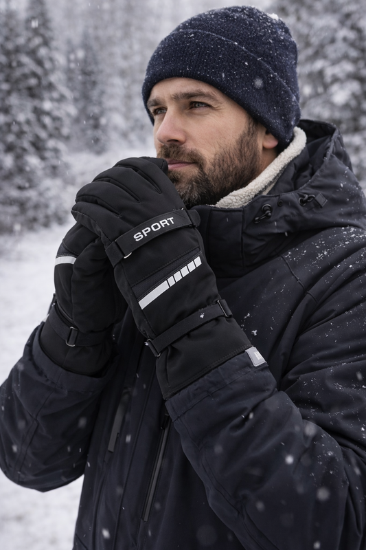 🧤 Guantes de Invierno para Hombre SPORT – Impermeables, Térmicos y Antideslizantes