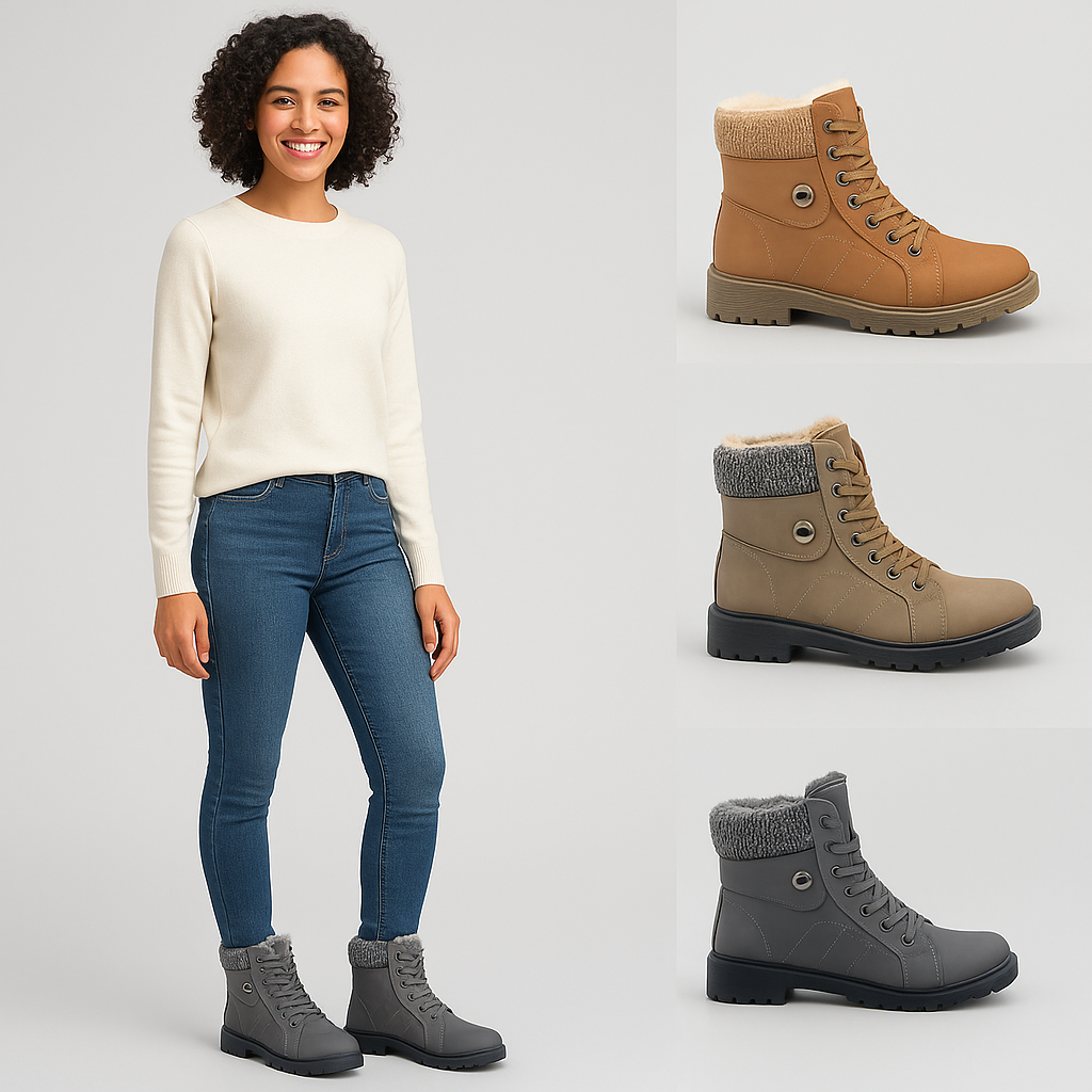 Botín Invierno Mujer con Forro Suave y Suela Antideslizante cod 3008