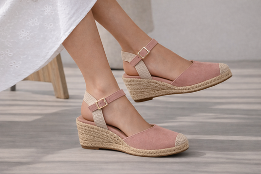 Sandalias Cuña Mujer con Yute – Sandalias Verano Cómodas y Frescas AQ-1593