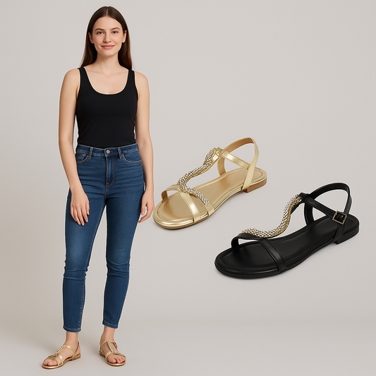 SANDALIA PLANA DE VERANO DISEÑO 7651-01