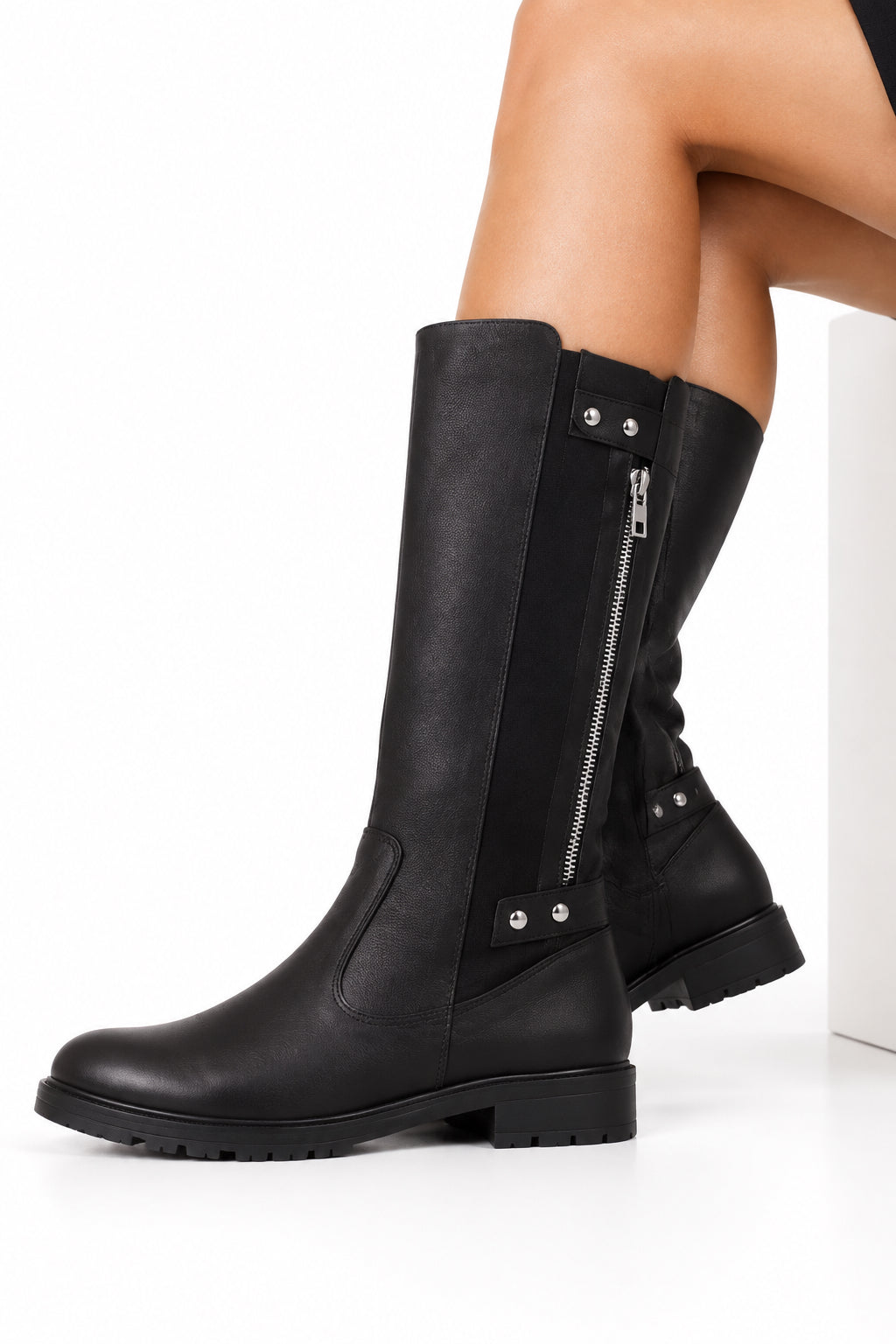 🔥 ÚLTIMAS TALLA 35 🔥Bota Alta Negra 0117W