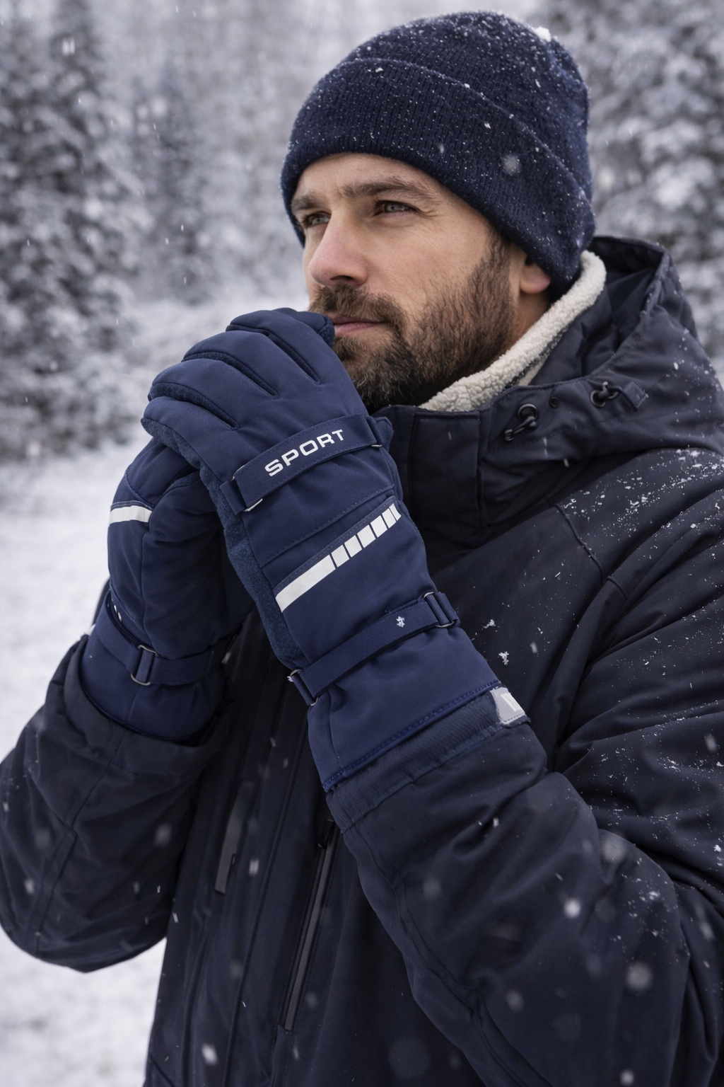 🧤 Guantes de Invierno para Hombre SPORT – Impermeables, Térmicos y Antideslizantes