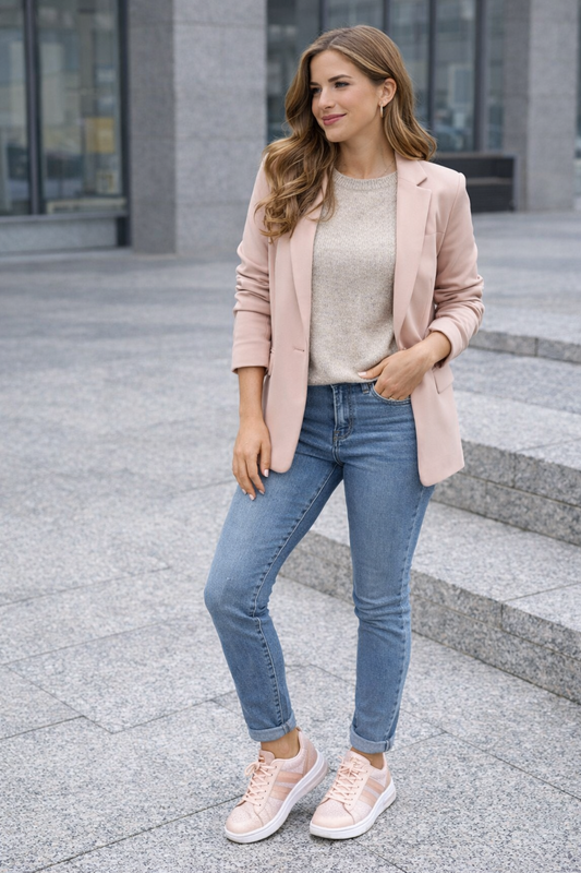 👟 Zapatilla Rosa Nude con Detalle Brillo – Casual Chic y Súper Cómoda 2JO-YD9220516