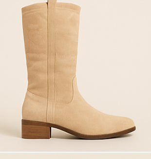 Botas Cowboy Mujer – Estilo Suede con Tacón Bajo | Calzados P&P
 R-31