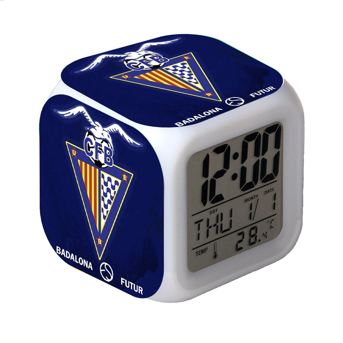 RELOJ DESPERTADOR CON ALARMA Y LUCES LED BADALONA