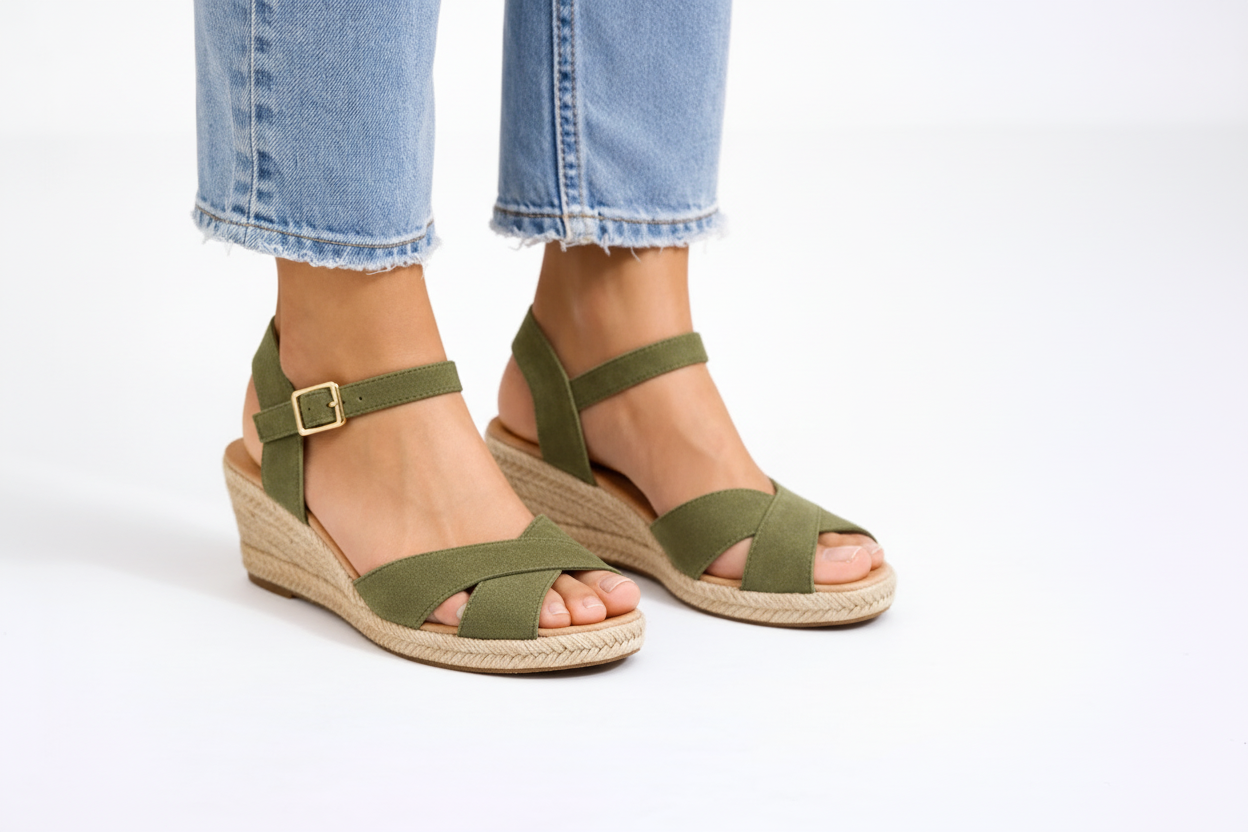 18€ !!! PPP Sandalias Cuña Esparto Mujer Plata – Alpargatas Plataforma Verano Elegantes  YX-9