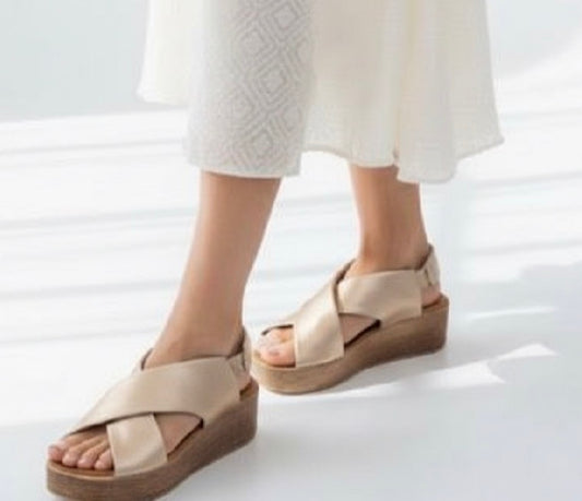 Sandalias Plataforma Mujer Plateadas – Cuña Cómoda Verano Elegante LX2
