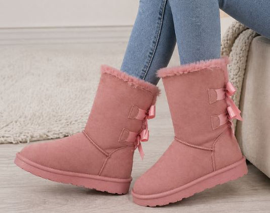 Botas Pelo Interior con Lazo – Comodidad y Estilo Invierno 885