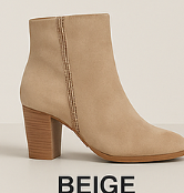 Botines Mujer con Tacón Alto y Cremallera Lateral | Suede Elegante Calzados P&P
 Y8B-AX22089-1