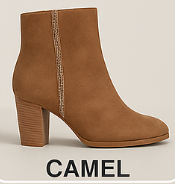 Botines Mujer con Tacón Alto y Cremallera Lateral | Suede Elegante Calzados P&P
 Y8B-AX22089-1