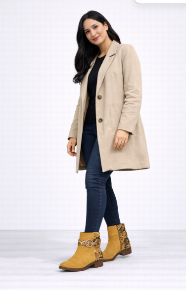 Botines de Mujer con Detalle Animal Print – Estilo Casual Chic M929-63