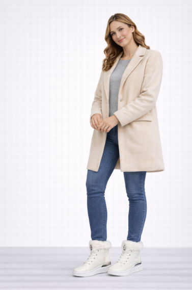 Botines Blancos con Pelo Interior – Confort y Estilo Invernal para Mujer 3007-6