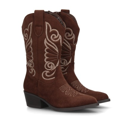 Bota Campera Western Bordada con Tacón – Varios Colores  YY-112