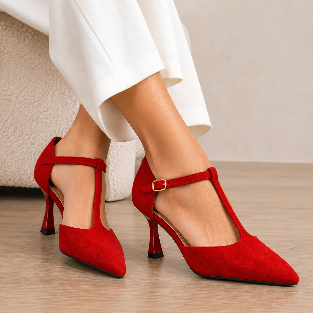 Zapato de Tacón T-Strap Elegance – Varios Colores YG856
