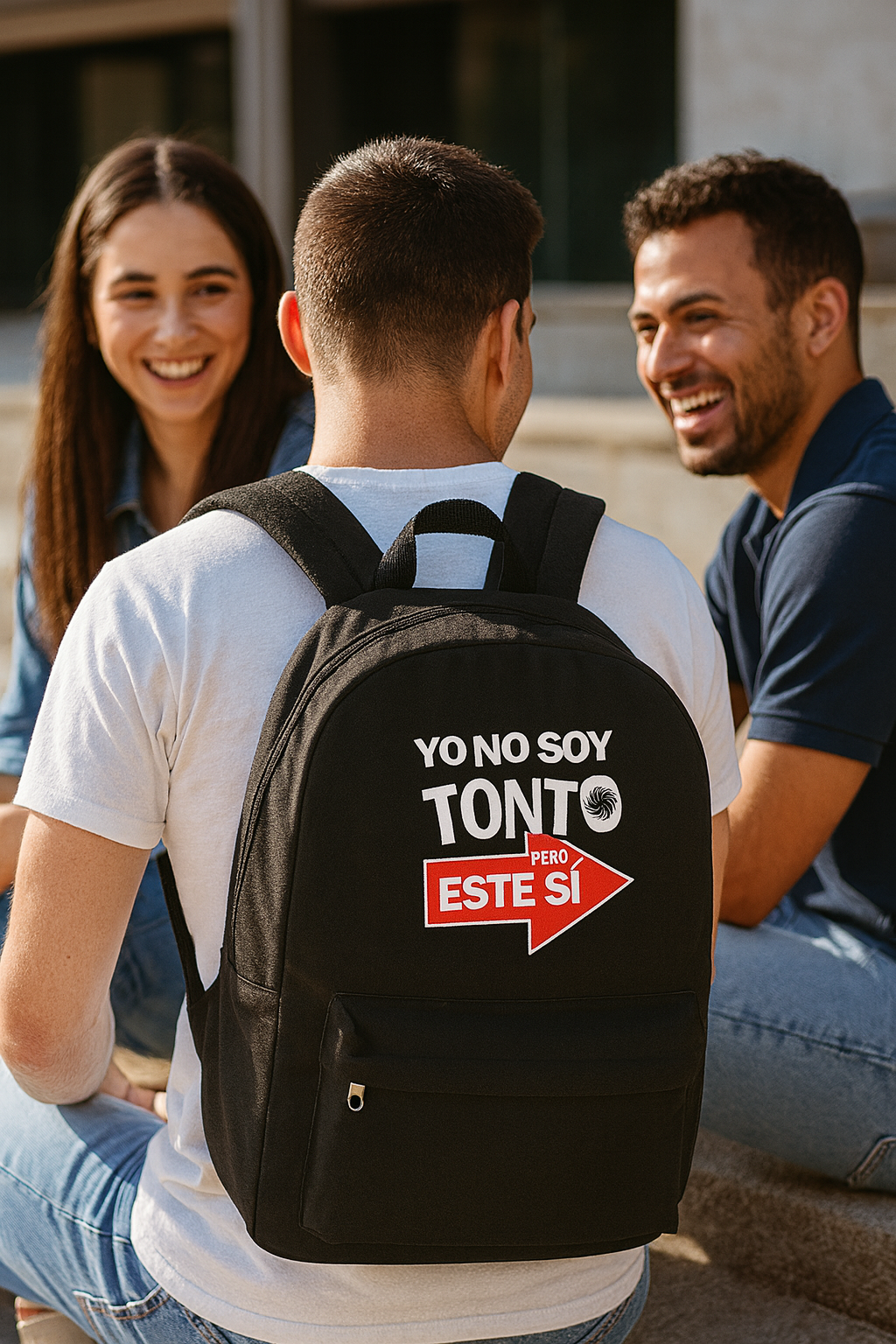 👉 Mochila Negra Divertida – “Yo No Soy Tonto, Pero Este Sí” | Original y Resistente