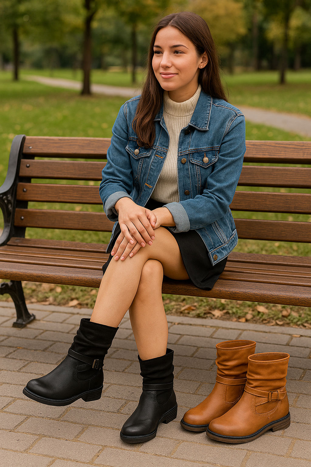 👢 Botines planos con hebilla – Disponibles en 2 colores 8101