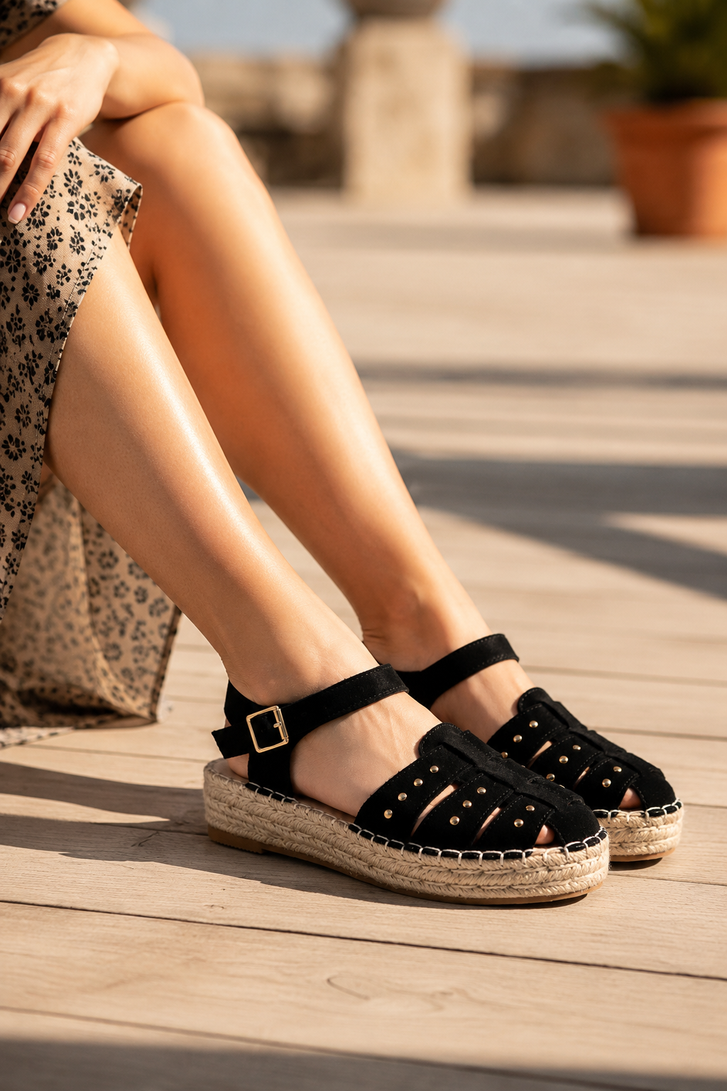 ✨ Sandalia Esparto Confort con Tachuelas – Disponible en Varios Colores TF2932