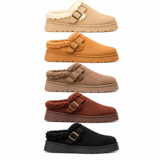 Zueco Cozy con Pelo y Plataforma – Varios Colores  SL-793