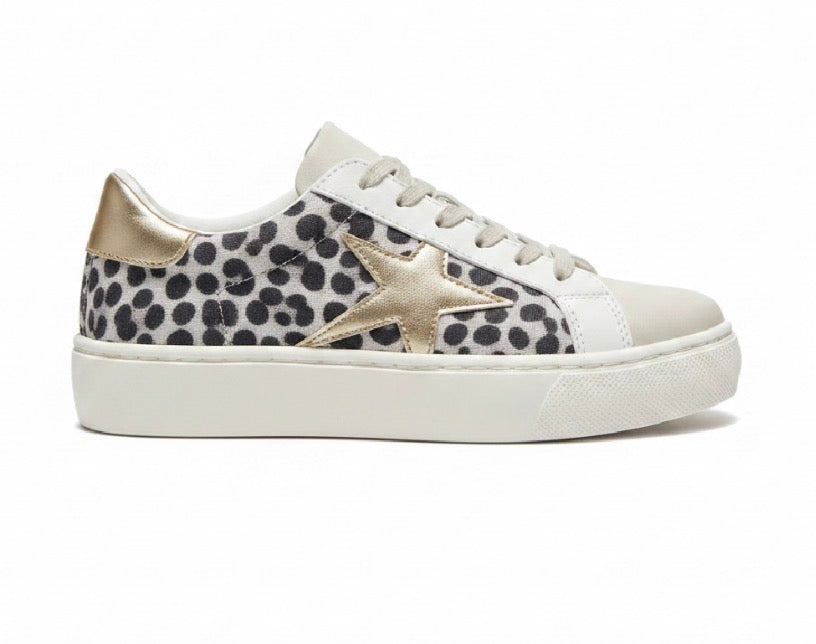 Deportiva Mujer Animal Print con Estrella Dorada C791