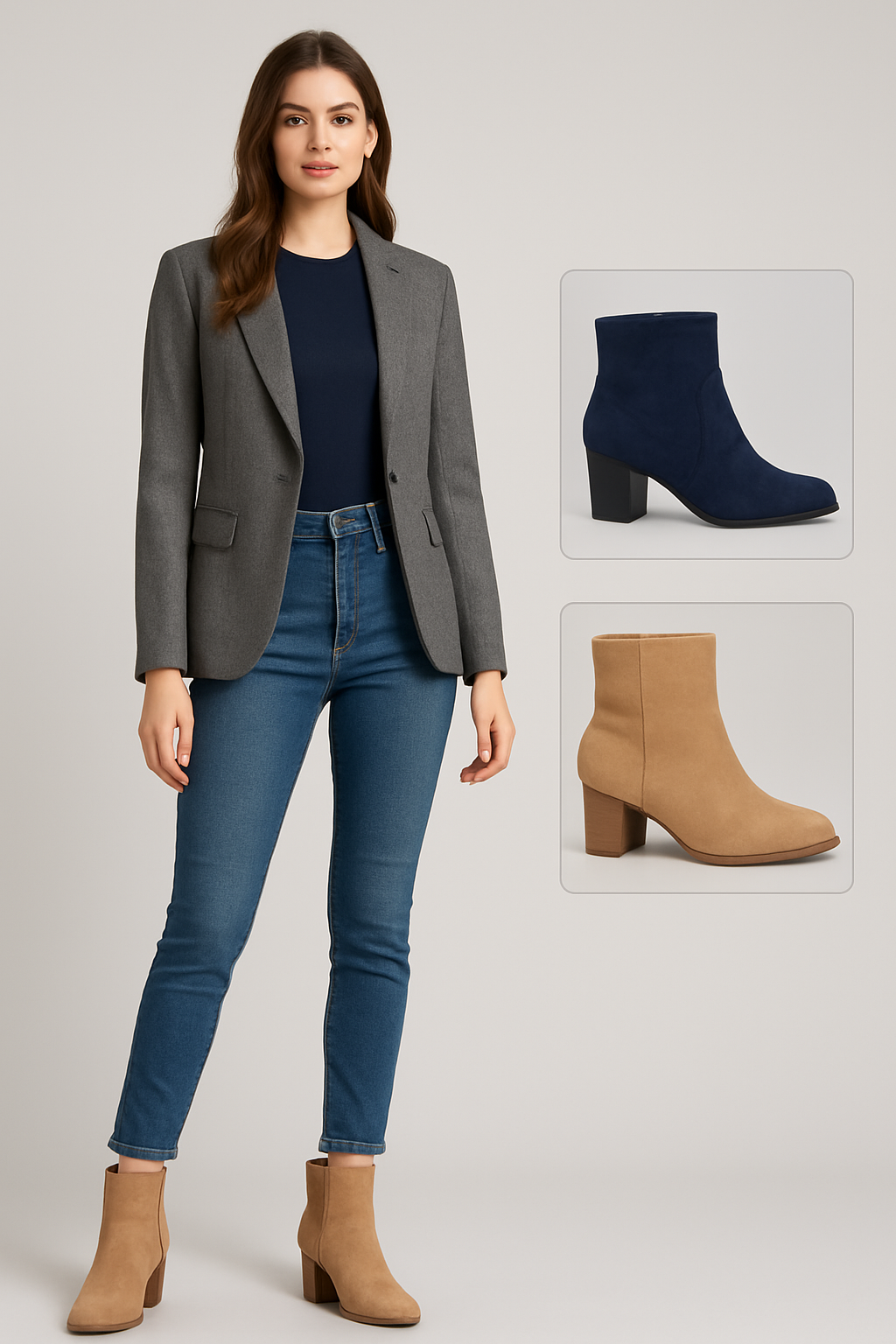 Botines Mujer Suede con Tacón Medio | Elegancia y Comodidad – Calzados P&P
HF3021