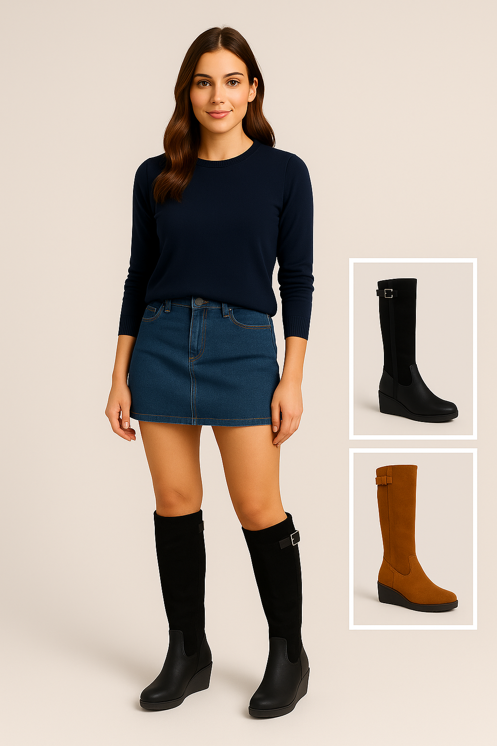 ✨ Bota Cuña Mujer – Elegancia, Comodidad y Estilo Diario JF9019