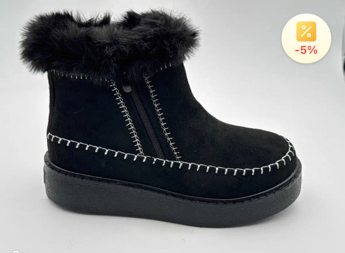 ✨ Botín Polar Plataforma Mujer G25900– Súper Calentitos, Suaves y Antideslizantes