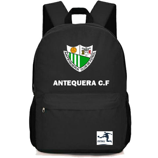 Mochila Deportiva Antequera C.F. Negra – Ideal para Colegio, Deporte y Uso Diario