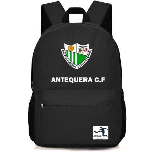 Mochila Deportiva Antequera C.F. Negra – Ideal para Colegio, Deporte y Uso Diario