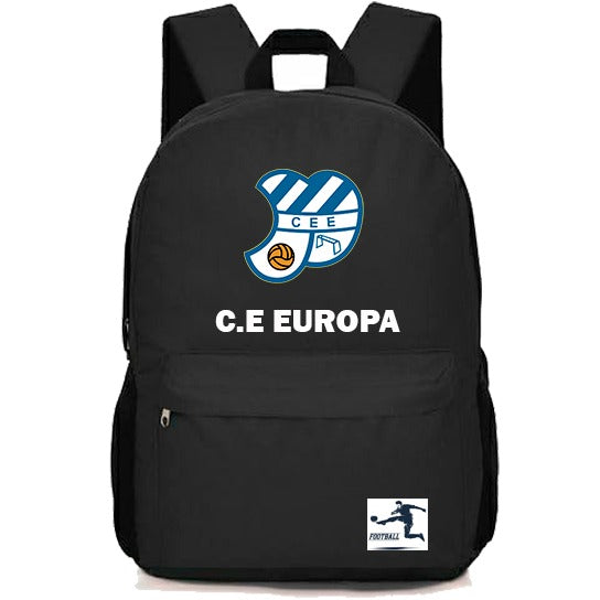 Mochila Deportiva C.E. Europa Negra – Cómoda y Resistente para Uso Diario