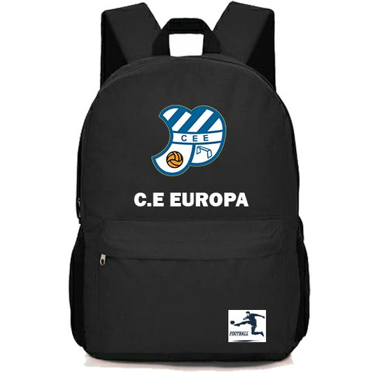 Mochila Deportiva C.E. Europa Negra – Cómoda y Resistente para Uso Diario