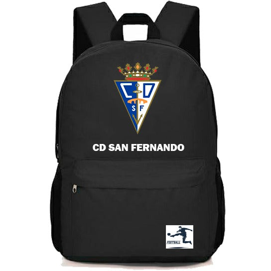 Mochila Deportiva CD San Fernando Negra – Cómoda, Resistente y de Uso Diario