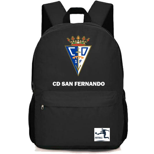 Mochila Deportiva CD San Fernando Negra – Cómoda, Resistente y de Uso Diario
