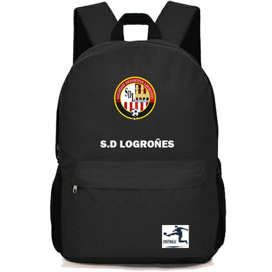 Mochila Deportiva S.D. Logroñés Negra – Resistente y Cómoda para Uso Diario