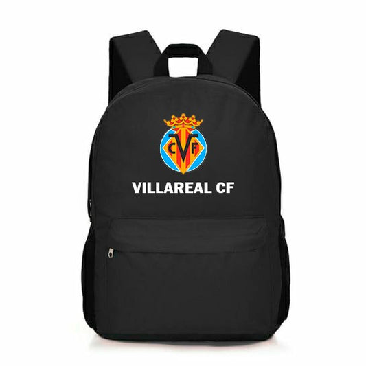 🎒Mochila Villarreal CF Negra Deportiva para Diario o Colegio