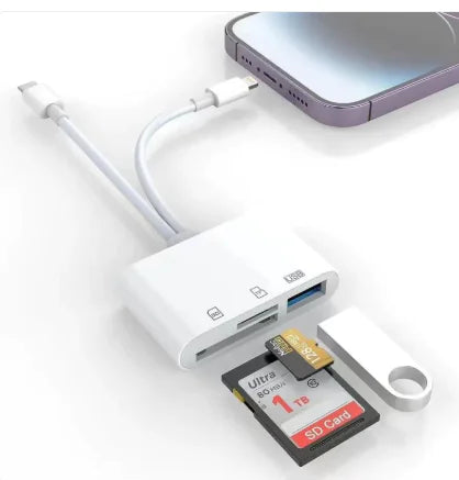 Cable adaptador USBOTG para teléfono móvil tipo c, tableta, cámara SDTF, lector de tarjetas de memoria