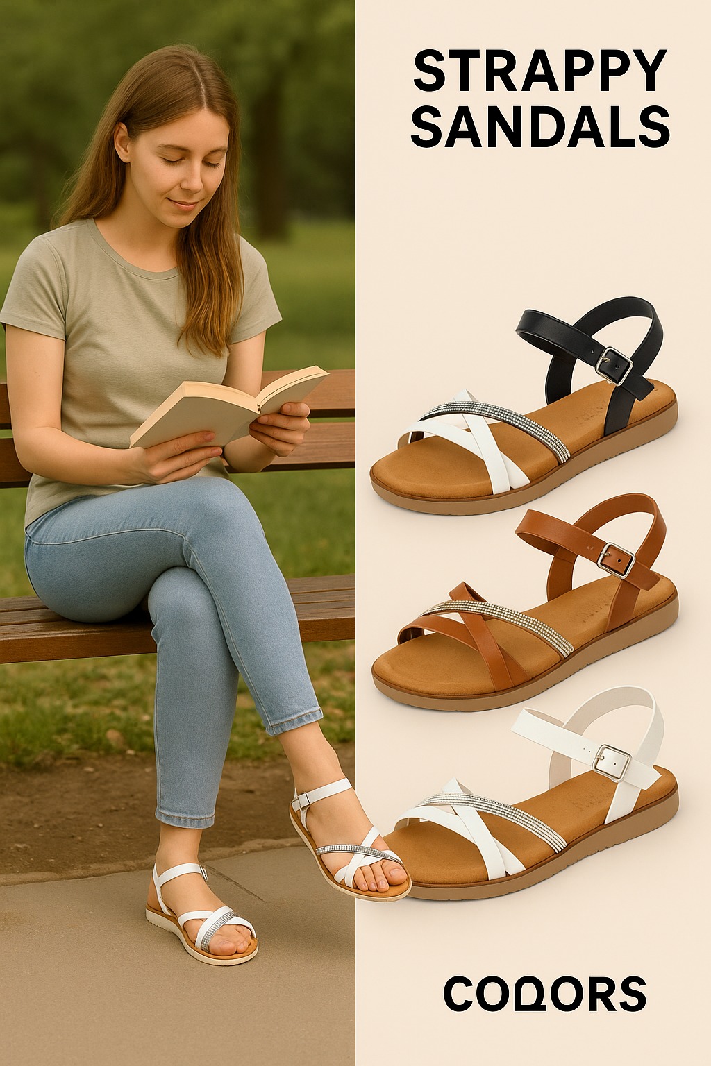 SANDALIA PLANA MUJER WS-5127-1,2Y3