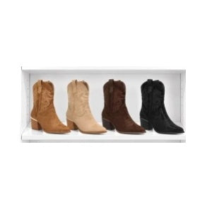 Botín Cowboy de Mujer Bordado con Tacón – Estilo Western  VR6-3317