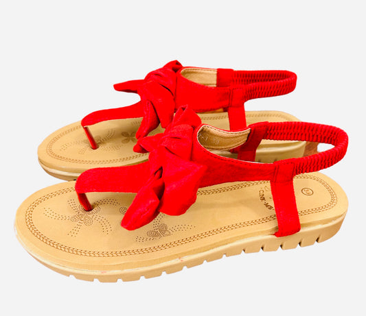 SANDALIA PLANA CON LAZO G-627-1