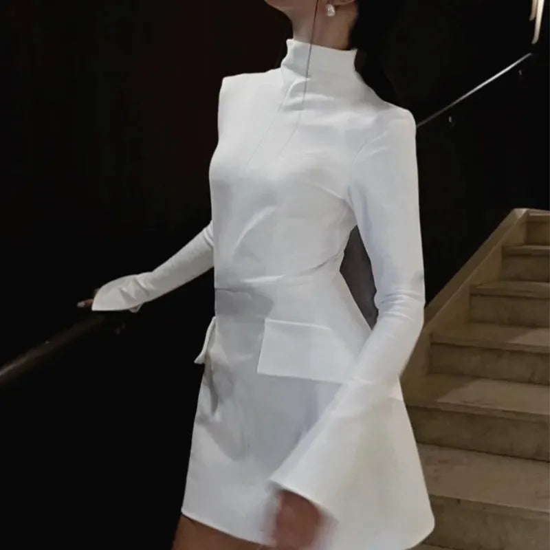 Vestido Elegante Ajustado de Manga Larga